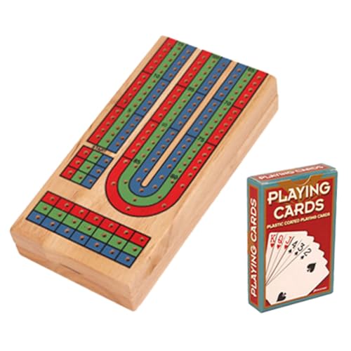 Abaodam 1 Satz Cribbage Board Lustig Schachbrett Klassisches Cribbage-Board Spielbrett Aus Massivem Holz Cribbage-Board-zubehör Krippe Mit Zubehör Traditionelles Cribbage-Board Hölzern von Abaodam