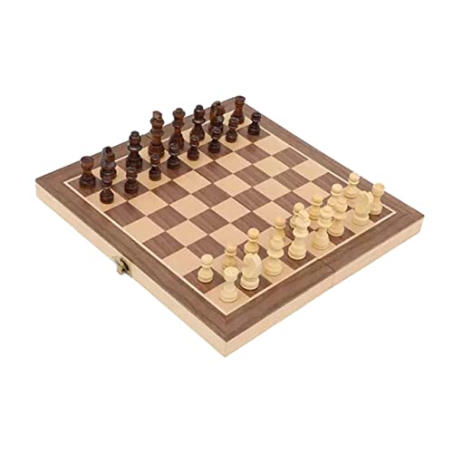 Abaodam 1 Satz DREI in einem Schach Hinweis Taschenschach Brettspiel Schachbretter für Erwachsene Spiele Schachbrett Schachbrett für Faltschach Schach aus Holz hölzern von Abaodam