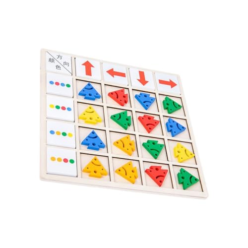 Abaodam 1 Satz Denkspiel Pädagogisches kinderzimmerdeko Room Decoration ab Jahren Puzzle Bausteinspielzeug kognitive Puzzlespielzeuge hölzern Colorful von Abaodam