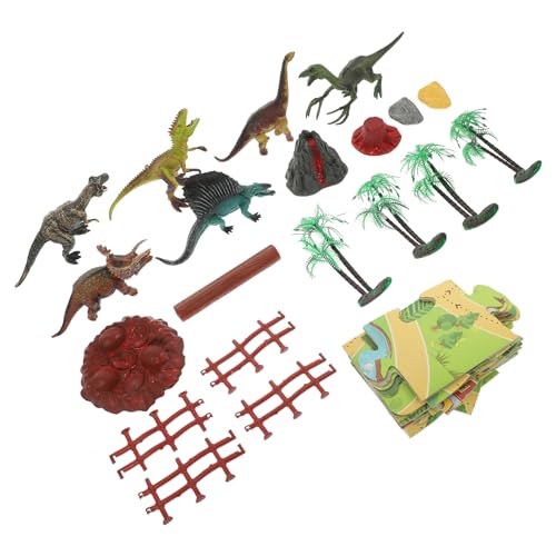 Abaodam 1 Satz Dinosaurier- Dinosaurierfiguren Mini-Dinosaurier-Modelle Lebendige Dinosaurier-modellspielzeuge Dinosaurier Teppich Kinderteppich Plastik Green von Abaodam