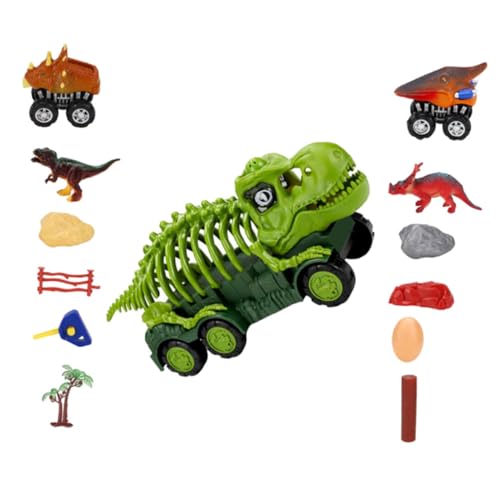 Abaodam 1 Satz Dinosaurier fressendes Auto Auto puppenwagen Schiebeauto Neuartiges Dinosaurierspielzeug pädagogischer Simulationsdinosaurier Plastik Green von Abaodam