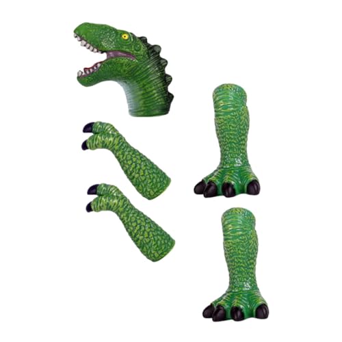 Abaodam 1 Satz Dinosaurier-handpuppenspielzeug Spielzeuge Dinosaurier-fingerpuppen Entzückende Fingerpuppen Tierische Fingerpuppen Für Kinder Eltern-Kind-Spielzeug Green Vinyl von Abaodam