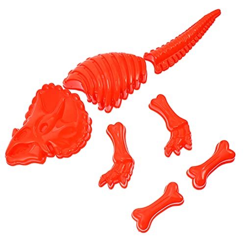 Abaodam 1 Satz Dinosaurier-skelettform Formen Für Dinosaurier-Form-spielset Werkzeuge Für Sandformen Dinosaurier-sandformen Plastilinformen Selber Machen Rot Plastik von Abaodam