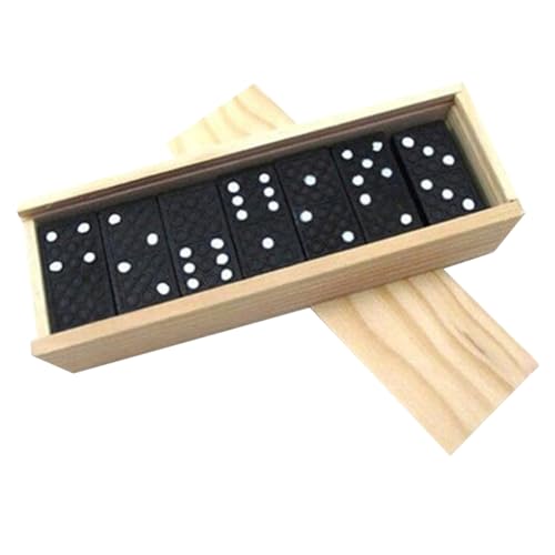 Abaodam 1 Satz Domino interaktives brettspiel für Zeitloses spielsachen für familienspiel Bildungsspielzeug interessantes Kinderspielzeug hölzern Black von Abaodam