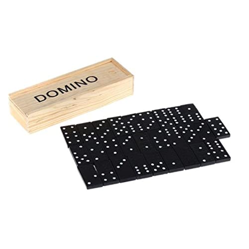 Abaodam 1 Satz Domino interaktives brettspiel für holzspielsachen spielsachen für die Früherziehung Blockspielzeug für die frühe Bildung hölzern Black von Abaodam