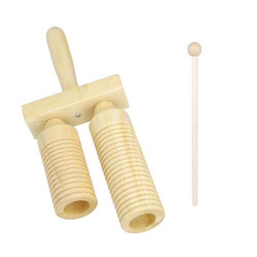 Abaodam 1 Satz Doppelter Boom Kinderinstrument Angebot Für Den Musikunterricht Einfaches Schlaginstrument Rhythmus-Percussion-Instrument Holz von Abaodam