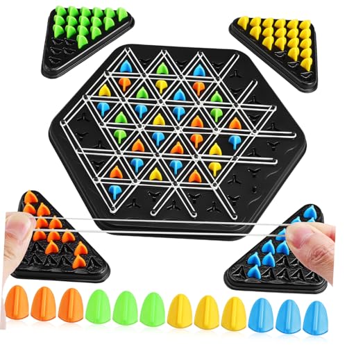 Abaodam 1 Satz Dreieckskettenschach Dreiecksschach-Brettspiel geometrisches Schachspiel Dreiecksschachspiel Logikspiel Portable Schachspiel Tischspiele Multiplayer-Schachspiel Plastik von Abaodam