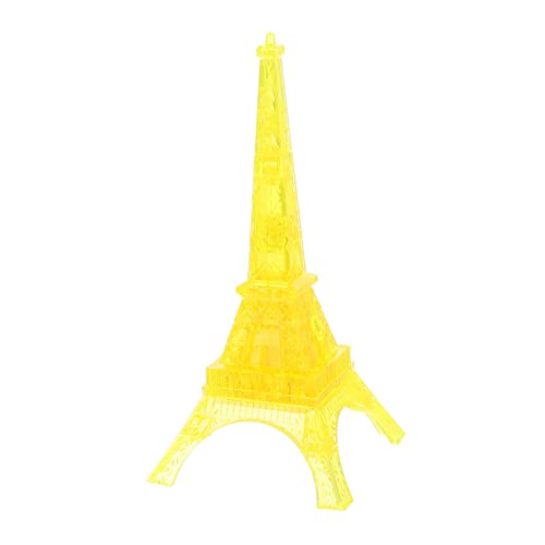 Abaodam 1 Satz Eiffelturm-Bausteine Denksportaufgaben Rätsel Intelligenz-Puzzle- interaktives Puzzle laubsägen für 3D-Rätsel Kristall-Puzzle Plastik Yellow von Abaodam