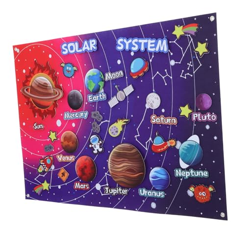 Abaodam 1 Satz Filz-Storyboard Sonnensystem für beschäftigtes Brett Planke Platz Filzgeschichte lernspielzeug Filztafel zum Lernen Filztafel für den Vorschulbereich gefühlt von Abaodam