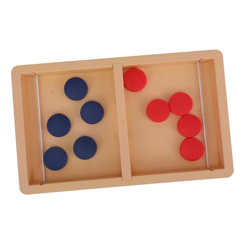 Abaodam 1 Satz Fußball Hüpfendes Schach Desktop-Spielzeug Lernspielzeug Für Kinder Brettspiel Spielzeug Bounce Schach Katapultschach Schnelles Sling-Puck-Spiel Rot Plastik von Abaodam