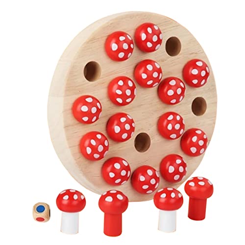 Abaodam 1 Satz Gedächtnisschach interaktives kinderspiele Gedächtnisstick memorystick konzentrationsspiel Früherziehung Schach Memory-Matching-Schachspielzeug hölzern rot von Abaodam