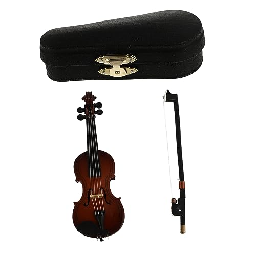 Abaodam 1 Satz Geigenmodell dekorative Mini-Geige Musical Musik bürodeko büro Dekoration Bassholz dekorative Miniaturgeige Foto-Requisite für Violine aus Holz Linde von Abaodam