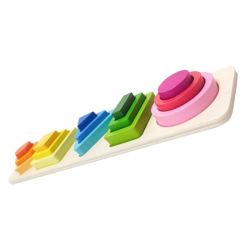 Abaodam 1 Satz Geometrie-Puzzle Jigköpfe Magnet Spielzeug Kinder Spielzeug Bauklötze Kinderspielzeug Spielsachen Puzzlematte Bausteine Spielzeuge Puzzlekarte Magnetspielzeug Holz Colorful von Abaodam