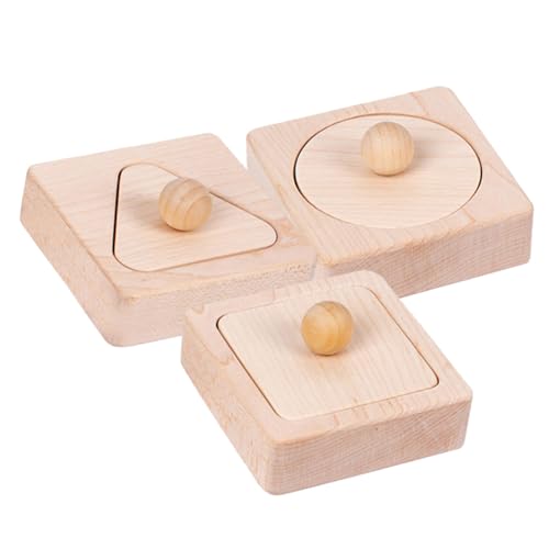 Abaodam 1 Satz Geometrische Bausteine sicherheitsleine für Toys klötzchen Holz Lernspielzeug Spielzeuge aus Holzklötzen Formen hölzern von Abaodam