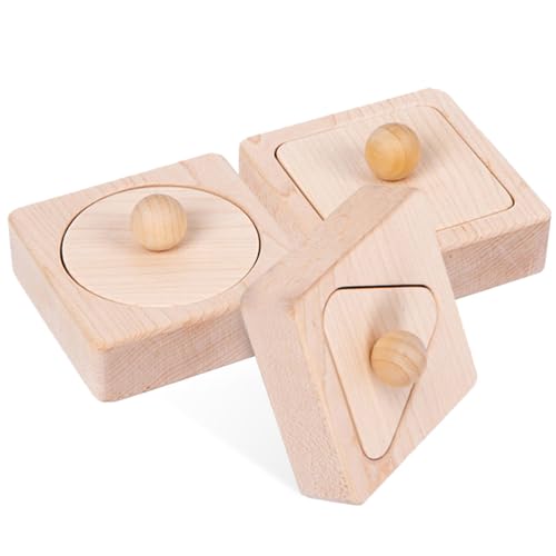 Abaodam 1 Satz Geometrische Bausteine sicherheitsleine für holzspielsachen schöe bescherung holzstücke Geometrisches Sortierspielzeug Bildungsspielzeug hölzern von Abaodam