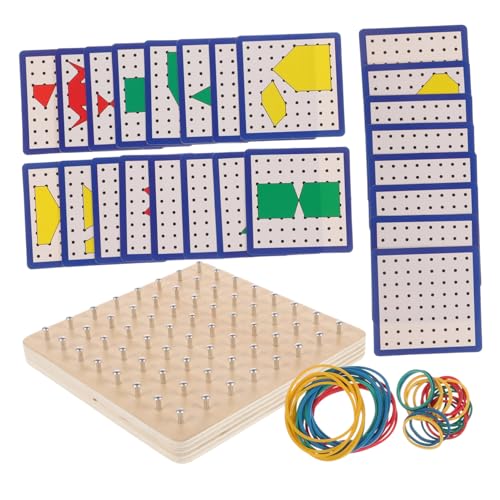 Abaodam 1 Satz Grafik-Array-Board Grafisches Geoboard Geoboard-Montessori-Spielzeug Mathematisches Lernspielzeug Spielzeug Für Kleinkinder Lernspielzeug Für Kinder Spielzeug Eisen von Abaodam