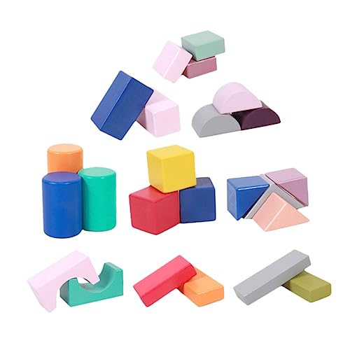 Abaodam 1 Satz Holzblock Kinder Stapeln Blöcke Pädagogisches Staplerspielzeug Lernspielzeug Für Kinder Miniaturblöcke Kinder Stapeln Spielzeug Stapler-bausteine 3D Hölzern Colorful von Abaodam