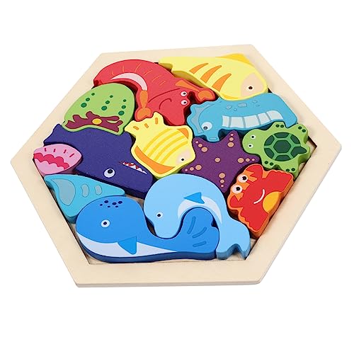 Abaodam 1 Satz Holzblock Mini- Hundepuzzle Kleine Rätsel Für Puzzlematte Säuglingsspielzeug Für Autositze Puzzles Babyspielzeug Tiere Hölzern von Abaodam