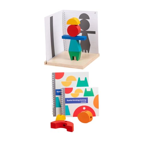 Abaodam 1 Satz Holzblock Pädagogisches Blöcke Für Holzblöcke Holzklötze Bauen Bausteine ​​ Kognitive Spielsachen Holzbausteine Trainieren Papier von Abaodam