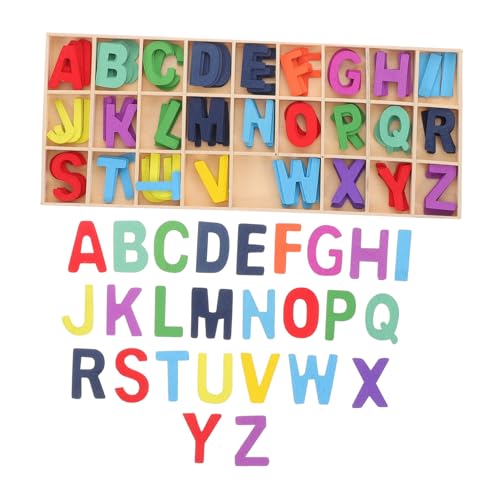 Abaodam 1 Satz Holzbriefspielzeug holzspielzeug holzbuchstaben für Kleinkinder kreatives lernspiel Buchstabenspielzeug aus Holz Lernspielzeug Holzblöcke Alphabet von Abaodam