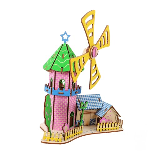 Abaodam 1 Satz Holzpuzzle Windmühlenhaus Modell DIY Bausatz aus Stabilem Holz Kreatives Puzzle für und Tolles für Abaodam 1 Satz Holzpuzzle Windmühlenhaus Modell DIY Bausatz aus Stabilem Holz Kreatives Puzzle für und Tolles für von Abaodam