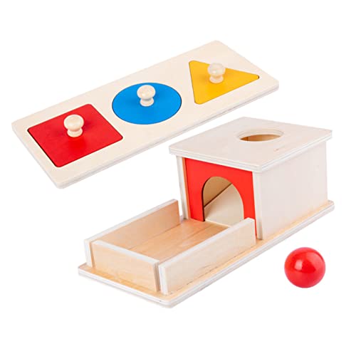 Abaodam 1 Satz Holzspielzeug Stielspielzeug Rätsel Puzzle Konstruktionsspielzeug hühner kinderknallzeug Kinderpädagogik Babyspielzeug Form passender Block hölzern von Abaodam