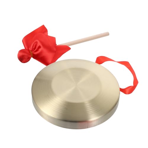 Abaodam Griff Kinder Hotelglocke Glocke 1 Satz Kindergong Für Kinderschlagzeug Party Zubehör Handgong Mit Holzschlägel Armbänder Auto Gong Mit Hammer Tragbares Schlaginstrument Kupfer Golden von Abaodam