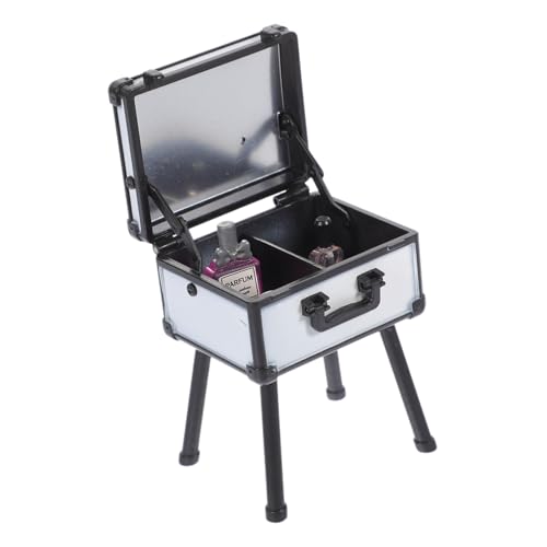 Abaodam 1 Satz Kosmetikkoffer aufbwahrungs-Box aubewahrbox Vanity Dresser Dekorationsobjekt schmincktisch Kosmetiktasche puppenhaus kleines Kosmetikset Mini-Kosmetik- Plastik Black von Abaodam