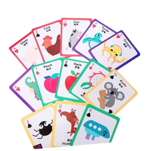 Abaodam 1 Satz Kreatives Pädagogisches Babyspielzeug Kinderspielzeug Säuglingsspielzeug Spielzeugkarte Kinder Poker Lustiges Spielspielzeug von Abaodam