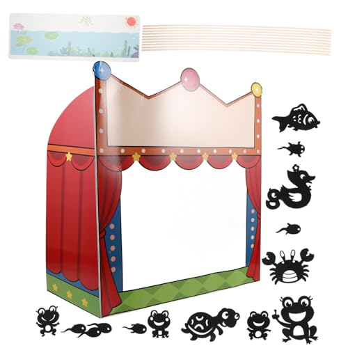 Abaodam 1 Satz Lehrmittel Für Schattenpuppen Handpuppe Puppenbausatz Selber Machen Puppentheater Für Kinder Schattenfiguren Für Kinder Fingerpuppe Schattenmarionette Papier Black von Abaodam