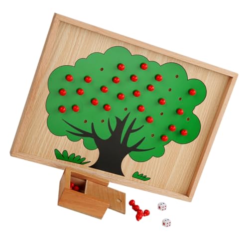 Abaodam 1 Satz Lehrmittel Zum Apfelzählen Kinderspielzeug DIY Baum Apfelnummer Passendes Spielzeug Lehrreich Puzzle Zahlenzuordnungsspielzeug Memory-Spiel Äpfel Zählen Spielvorrat Hölzern von Abaodam