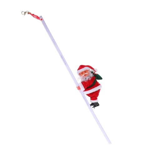 Abaodam 1 Satz Leiter Weihnachtsmann Baum Weihnachtsschmuck Kletterspielzeug Weihnachts-hüpfburgen Weihnachten Animatronik Auto Zwerge Batterie-led-streifenlichter Urlaub Ornamente Pp Rot von Abaodam