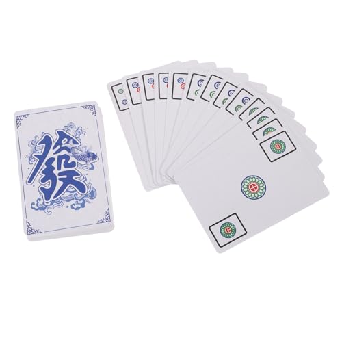 Abaodam 1 Satz Mahjong-Poker Chinesisches Mahjong Spielzeug Für Die Reise Spielsachen Für Die Reise Mit Mahjong-Karten Zarte Mini-Mahjong-Karte Mini-Mahjong-kartenspielzeug Papier von Abaodam