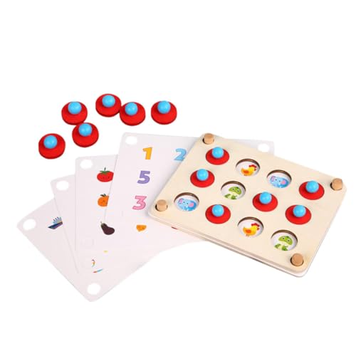 Abaodam 1 Satz Memory-Spiel Schach Eltern-Kind-lernspielzeug Gehirnspielzeug Kinderspielzeug Passendes Spielzeug Puzzlebrett Für Kinder Früherziehungsspielzeug Puzzlespiel Pappelsperrholz von Abaodam