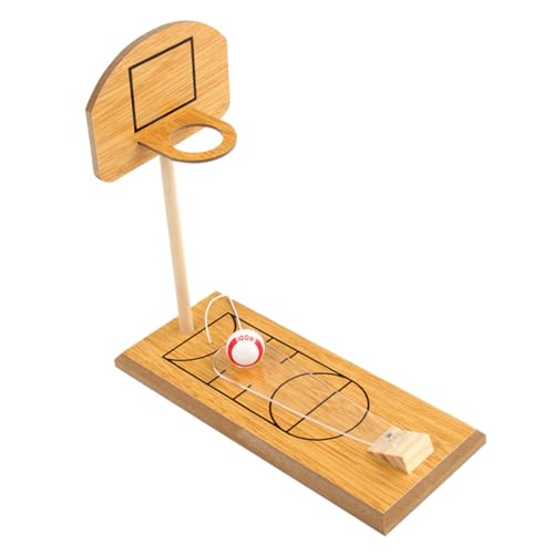 Abaodam Mini-basketballkorb Aus Holz für Den Schreibtisch Tisch-basketballspiel Lustiges Finger-Basketball-Set für Jungen und Mädchen Sportspielzeug Eltern-Kind-interaktion von Abaodam