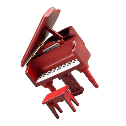 Abaodam 1 Satz Mini-Klavier für kinderspielzeug Vintage Dekoration spielsachen für игрушки для девочек boytoy Puppenhausklavier Miniatur-Klaviermodell Holz rot von Abaodam