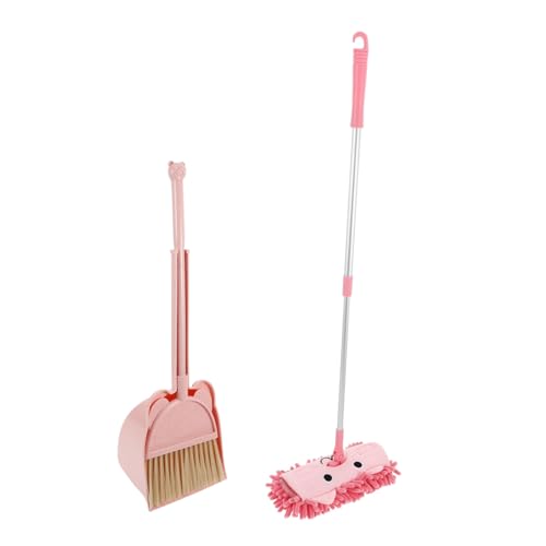 Abaodam 1 Satz Mini-Mopp-Set Kinder Putzspielzeug Spielzeug Besen Reinigungsspielzeug Kleiner Besen Kinder Mop Staubwanne Besen für Kinder Kinderbesen Spielzeug für Kleinkinder Stoff von Abaodam