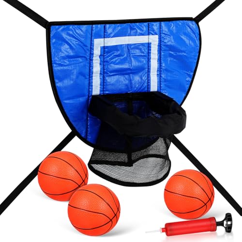 Abaodam 1 Satz Mini-Trampolin-Basketballkorb Outdoor-Trampolin kleine Spielsachen Wandhaken Trampolin Basketballkorb Mini-Trampolin-Set Indoor-Basketballkörbe Basketball-Indoor-Spiel PVC von Abaodam