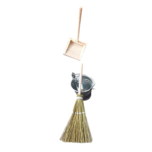 Abaodam 1 Satz Miniaturen Mini- Möbelmodell Mini-Möbel kleines Hauszubehör kinderzimmer Miniature Accessories Miniature Broom kleine Hausmöbel Mini-Besen hölzern von Abaodam