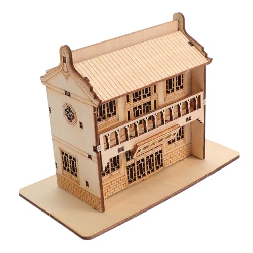 Abaodam 1 Satz Modell Aus Holz 3D-Puzzle- Aus Holz Simulations-Restaurant-Puzzle- 3D-Restaurant-puzzlespielzeug Kinderspielzeug Aus Holz Rostfreier Stahl Brown von Abaodam