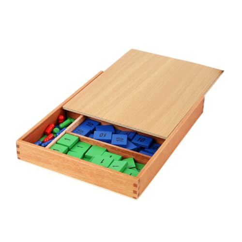 Abaodam 1 Satz Montessori- Zählen Mathe-Spiele Frühpädagogisches Mathe-lernspielzeug Farbsortierspielzeug Blockieren Hölzern Colorful von Abaodam