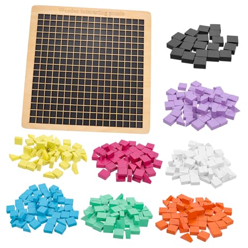 Abaodam 1 Satz Mosaik-Puzzle Mosaikpuzzle für Kinder Buchstaben Zahlen Block Spielzeug Kinder bausteine tierisches Rätsel Kinder rätsel Holzpuzzle pädagogische hölzerne Puzzle-Musterblöcke von Abaodam