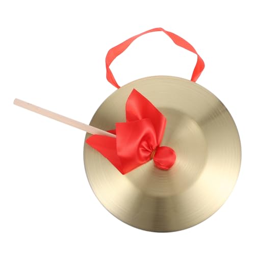 Abaodam 1 Satz Musik Instrumente für kinderspielzeug Schlagzeug Schlaginstrument Kinderfestspielzeug Kinderhandgong Gongs Armband-Set Handgong für Schlaggong Kupfer Golden von Abaodam