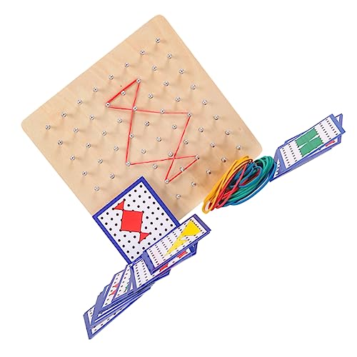 Abaodam 1 Satz Nägel Mit Geometrischer Form Mathematisches Geoboard Geoboard- Für Kleinkinder Geoboard-denkaufgabe Geoboard Für Kleinkinder Pädagogisches Geoboard Holz von Abaodam