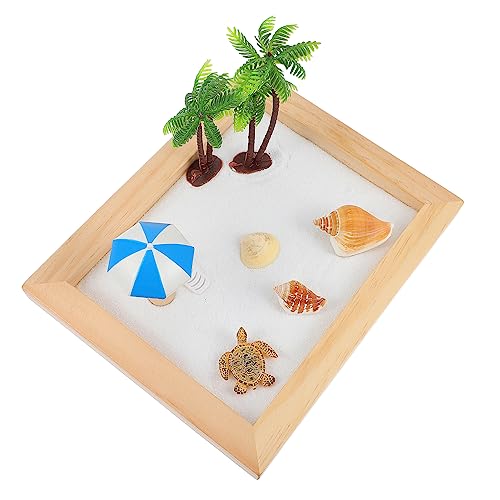 Abaodam 1 Satz Ocean Sand Tischdekoration Ozeanszenen-sandtisch Sandkastenspielzeug Zum Spielen Am Strand Sandlandschaft Ocean Garden Miniaturlandschaft -dekor Hölzern von Abaodam