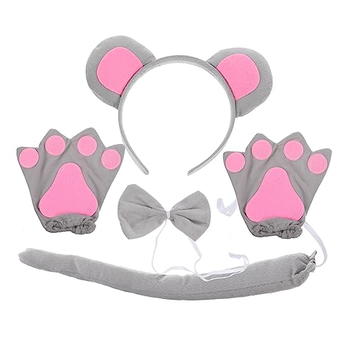 Abaodam 1 Satz Party dekoratives Stirnband Cosplay- -Kostüm -Haarband Mäuseohren für Mädchen tierkostüme für Kinder tierhandschuhe Party-Stirnband -Partygeschenke Stoff von Abaodam