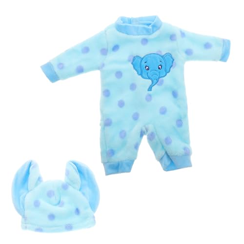 Abaodam 1 Satz Puppen-Einteiler-Pyjama Schönes Puppenkostüm Zubehör Für Mädchenpuppen 18-Zoll-puppenpyjama Kompakte Puppenkleidung Zartes Puppendekor Puppenzubehör Sky-Blue Plüsch von Abaodam