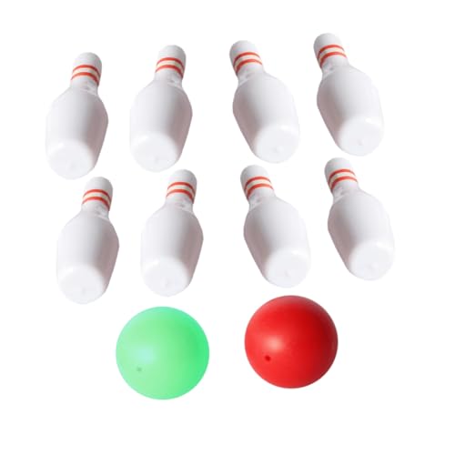 Abaodam 1 Satz Puppenhaus-Bowling Spielzeug Mini-Bowling-Spiele Desktop-Bowling Bowlingkugel für Kinder kleine Bowlingspiele Tabletop-Bowling Puppenhaus-Versorgung Miniatur-Sportmodell von Abaodam