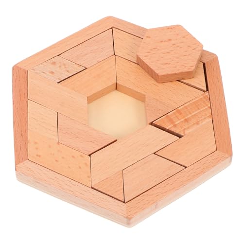 Abaodam 1 Satz Puzzle-Bausteine Tangram entwicklung Educational Toys gehirn Training Sechseck-Puzzle Rätsel zum frühen Lernen Umweltfreundliche Farbe auf Wasserbasis von Abaodam