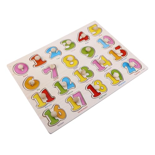 Abaodam 1 Satz Puzzle Kinderspielzeug Zahlenrätsel für Kinder Kinderrätsel laubsägen für Kinder knobeleien für Kinder Rätsel zum frühen Lernen pädagogisches Spielzeug hölzern Colorful von Abaodam